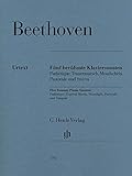 Fünf berühmte Klaviersonaten: Pathétique, Trauermarsch, Mondschein, Pastorale und Sturm: Instrumentation: Piano solo (G. Henle Urtext-Ausgabe)