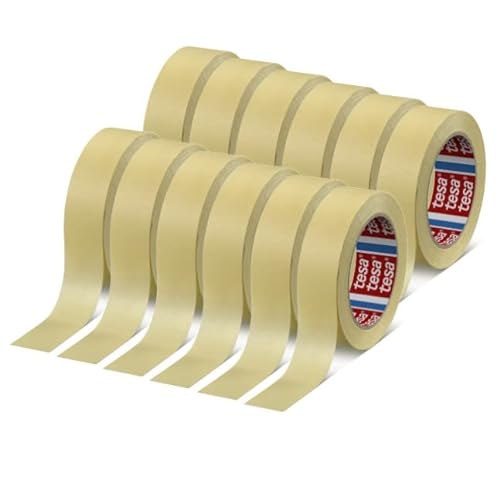 Tesa 4323 Papierband für Masken, Lackierung, "Gummipapier" Professionell - Hochwertiger Kleber 25