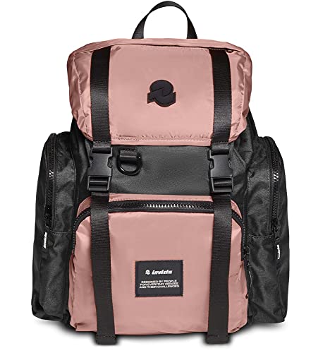 Invicta Rucksack URBAN X COLORBLOCK, Schwarz - PC-Tasche bis 14 Zoll - Arbeit und Freizeit, Büro - Stoff ECO Material - 25 l - für Herren und Damen, Schwarz , Taglia unica, Casual