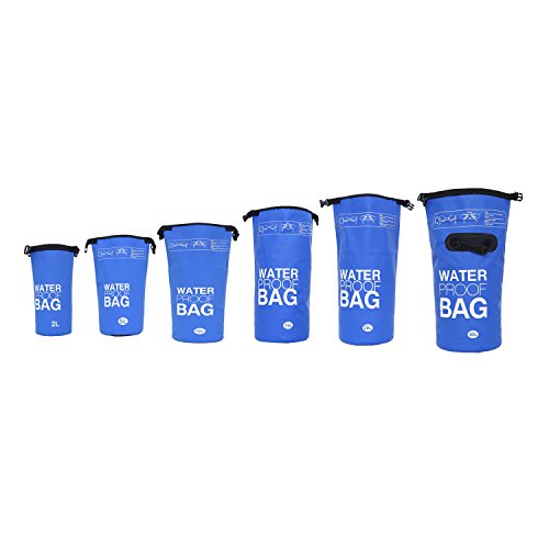 DonDon wasserdichter Outdoor Dry Bag Beutel Sack Trockentasche mit Riemen Schutz vor Wasser Trockenbeutel für Ihre Wertsachen und Gegenstände blau 30 Liter
