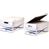 Fellowes BANKERS BOX Basic Archiv-Klappdeckelbox Maxi, blau aus 100% recyceltem Karton, FSC-zertifiziert, für Format - 1 Stück (4460502)