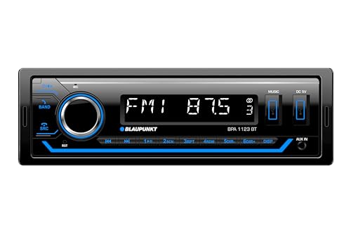 Blaupunkt BPA 1123 BT, 1-DIN Autoradio, FM-RDS, Bluetooth, Freisprecheinrichtung, 2xUSB, Aux-Eingang, Sub-Out, Multicolor, 200 Watt