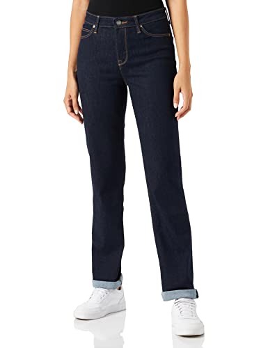 Lee Womens Marion Straight Jeans, Rinse, 26/31