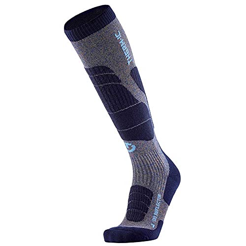 Therm-ic Herren Chaussettes Ski Merino Reflector Men Skisocken, Blau/Grau, FR : M (Taille Fabricant : M(39-41))