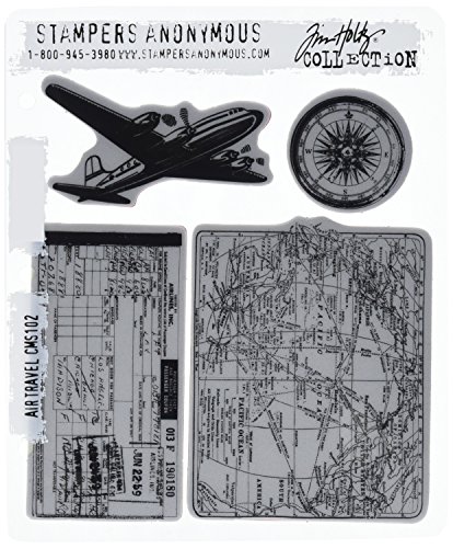 Tim Holtz Air Travel Cling Rubber Stamp Set CMS-102