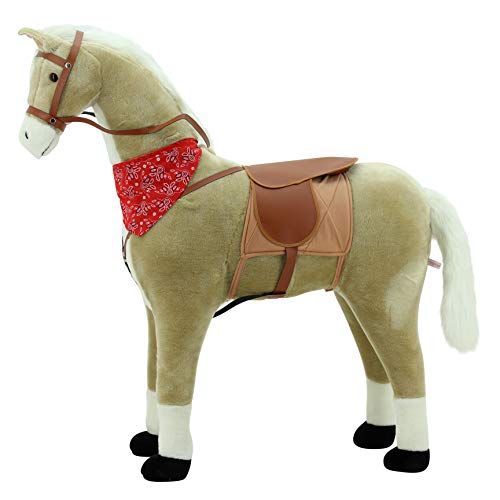 Sweety Toys 10363 Stehpferd Haflinger Reitpferd Standpferd beige mit weißer Mähne