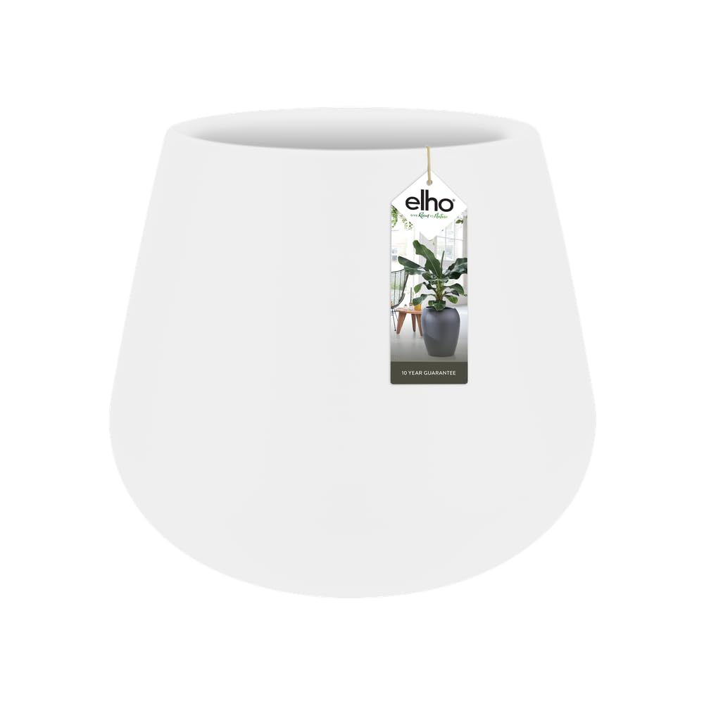elho Pure Cone 45 - Blumentopf für Innen & Außen - Ø 43.0 x H 36.3 cm - Weiß/Weiss