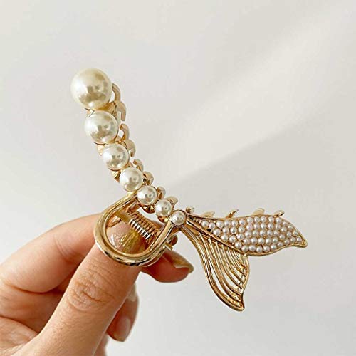 Neue elegante Perlen Fischschwanz Haarkrallen Haarspangen Haarspangen for Frauen Haarnadeln Mode Haarschmuck Geschenke Haarnadel