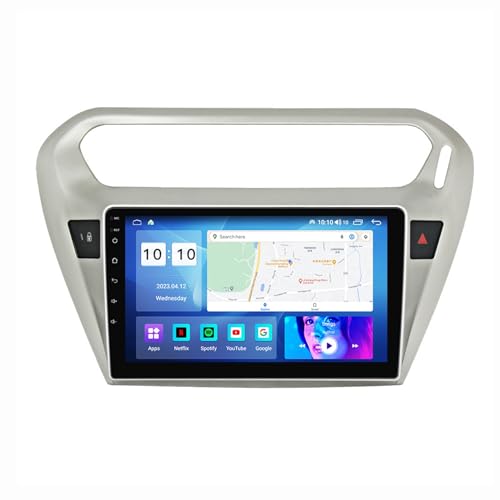 HURUMA Android 12 Autoradio Mit Navi 2 Din 9 Zoll Touchscreen Autoradio Für Peugeot 301 2013-2016 Mit Carplay Android Auto,mit RDS Bluetooth FM AM Lenkradsteuerung Rückfahrkamera (Color : M1 1+16G)
