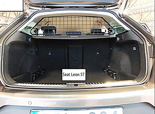 Kleinmetall Masterline passend für Seat Leon ST (Typ 5F, Bj. 2013 bis 2019) passgenaues Trenngitter/Hundegitter/Gepäckgitter