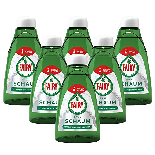 Fairy Handspülmittel Geschirrspülmittel Spülschaum Nachfüller für Starter Pumpflasche Nachfüllflasche 375ml (6)