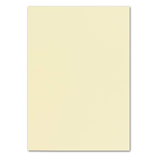 250x DIN A4 Papier - Vanille (Creme) - 110 g/m² - 21 x 29,7 cm - Briefpapier Bastelpapier Tonpapier Briefbogen - FarbenFroh by GUSTAV NEUSER
