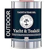 OLI-NATURA Yacht & Teaköl (Holzöl für Außenbereich, UV-Schutz), Inhalt: 1 Liter, Farbe: Teak