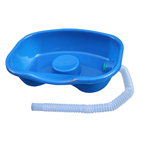 Supvox Medical easy Bett Shampoo Becken Kunststoff verdicken Haarwaschbecken für ältere oder Kinder (dunkelblau)