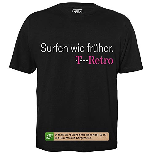 T-Retro - Herren T-Shirt für Geeks mit Spruch Motiv aus Bio-Baumwolle Kurzarm Rundhals Ausschnitt, Größe 4XL