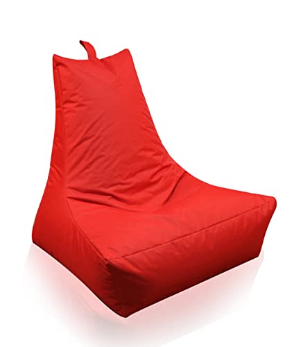 Mesana XXL Lounge-Sessel, ca. 100x90x80 cm, Sitzsack für Outdoor & Indoor, wasserabweisend, viele verschiedene Farben, rot
