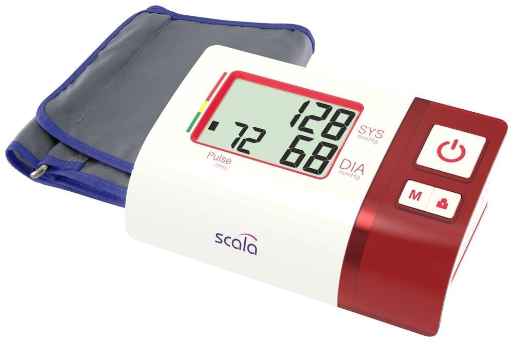 scala SC 7620 rot Oberarm Blutdruckmessgerät mit großer Anzeige der Messwerte
