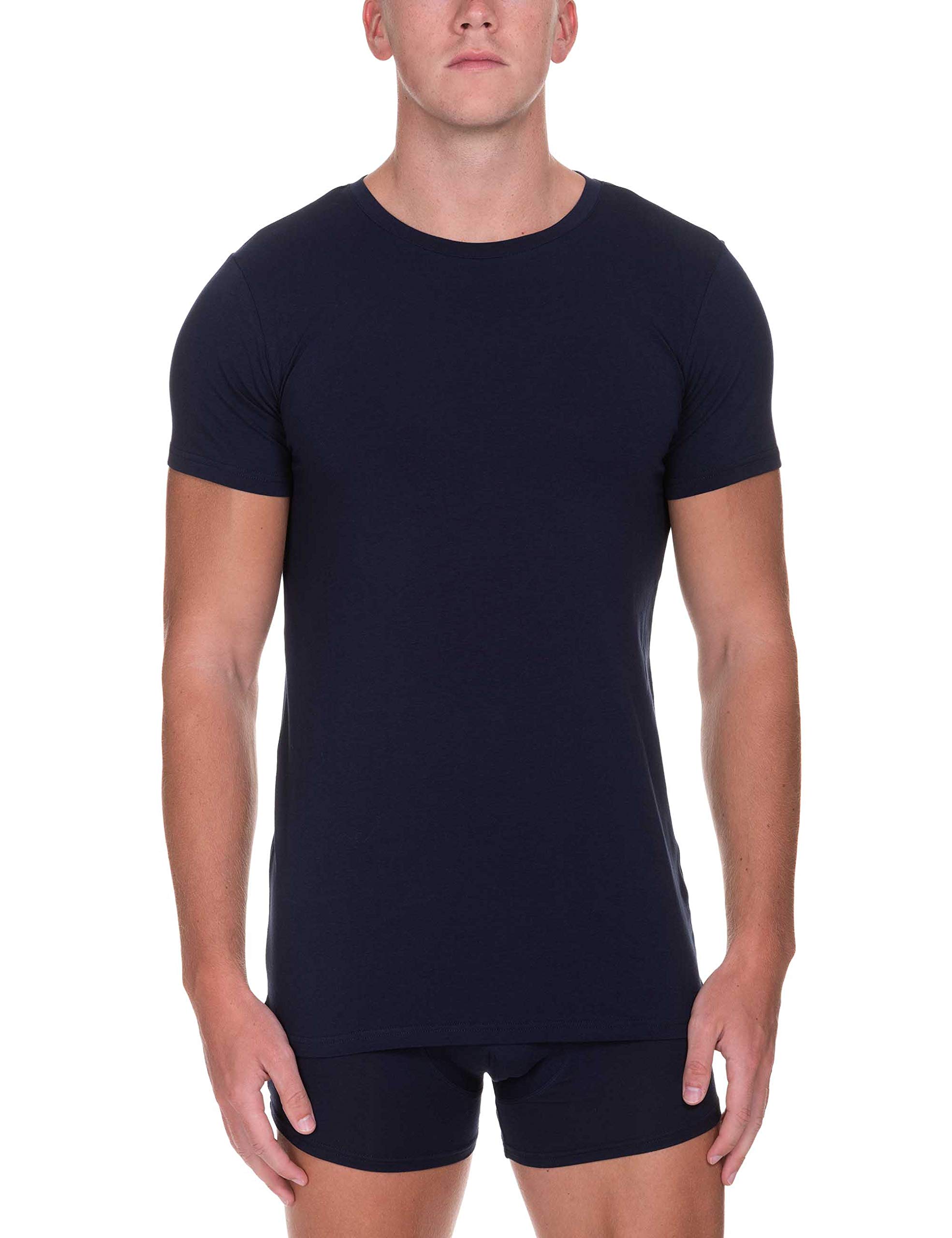 bruno banani Herren Shirt Infinity Unterhemd, Blau (Dunkelblau 090), XL EU