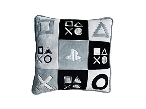 Playstation Official Premium Gaming Kissen, aus ultraweichem Material, bequem und angenehm zu greifen, gestickte Logos, Geschenk für Fans und Enthusiasten, Premium-Qualität, Maße: 40 cm x 20 cm