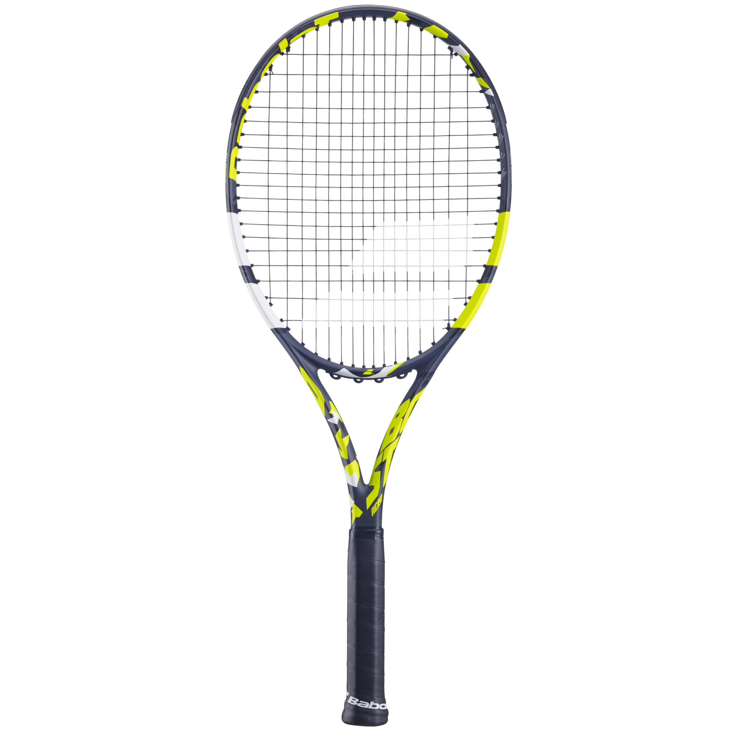 Babolat - Tennisschläger für Erwachsene Boost Aero - Leichter Schläger für Damen oder Herren - Besaitet und Rahmen aus Graphit für Leichtigkeit und Power beim Spielen - Größe 2 - Farbe: Grau/Gelb