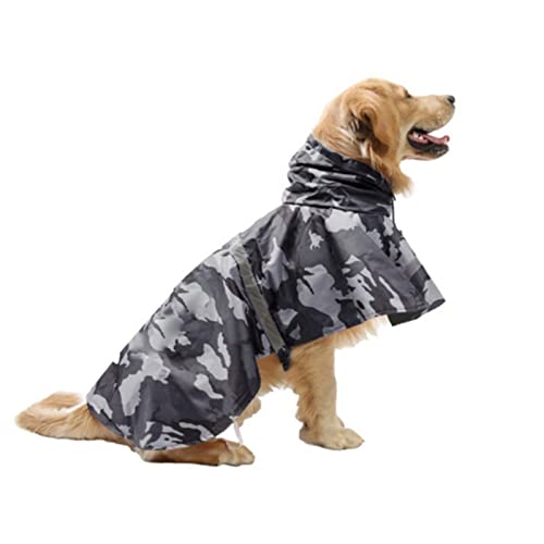 Hunderegenmantel Wasserdichter reflektierender Regenmantel Große Hundekleidung Regenjacke für mittelgroße Hunde Poncho