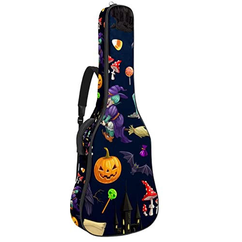 Gitarrentasche Halloween Gitarre Tasche Wasserdichte 40 41 Zoll Guitar Case Oxford Gitarre Tasche Drucken Gitarren Bag Tragetasche Rucksack
