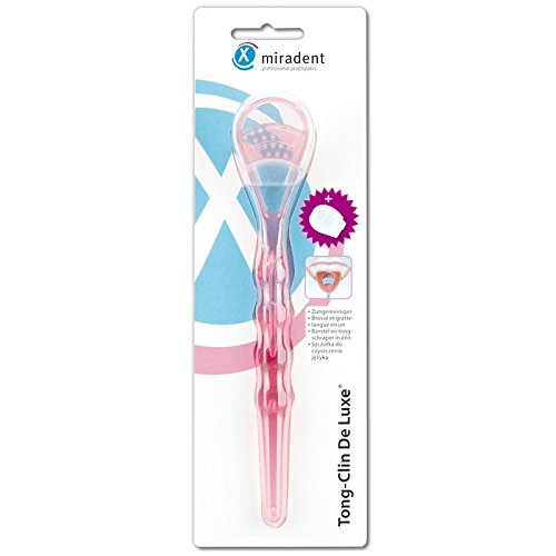 Miradent Tong-Clin de Luxe Zungenreiniger pink transparent 2er Pack