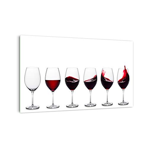 DekoGlas Küchenrückwand 'Rotwein-Gläser' in div. Größen, Glas-Rückwand, Wandpaneele, Spritzschutz & Fliesenspiegel