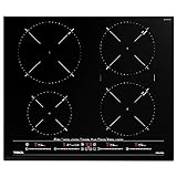 TEKA Induktionskochfeld mit 4 Kochzonen, Kochfeld mit Topferkennung, 8 Direktwahlfunktionen inkl. Warmhalten und Synchro, Kindersicherung – 60 cm
