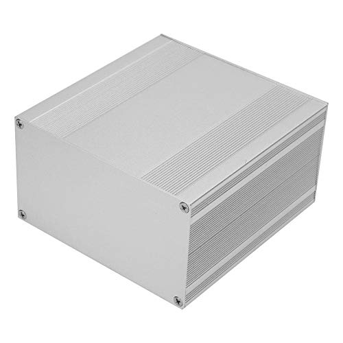 Aluminiumgehäuse Silber DIY-Elektronikplatine Projekt PCB-Instrumentenkastengehäuse für die Wärmeableitung des Aluminiumgehäuses von Elektronikprodukten, 3,2 × 5,7 × 5,9 Zoll