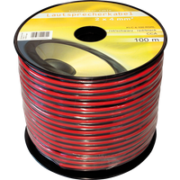 TME KLC4-100RSRL - Lautsprecherkabel CCA-Leiter, 2x4,0mm², rot/schwarz, 100m-Spule