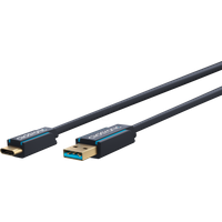 clicktronic USB 3.0 Anschlusskabel [1x USB 3.0 Stecker A - 1x USB-C™ Stecker] 3 m