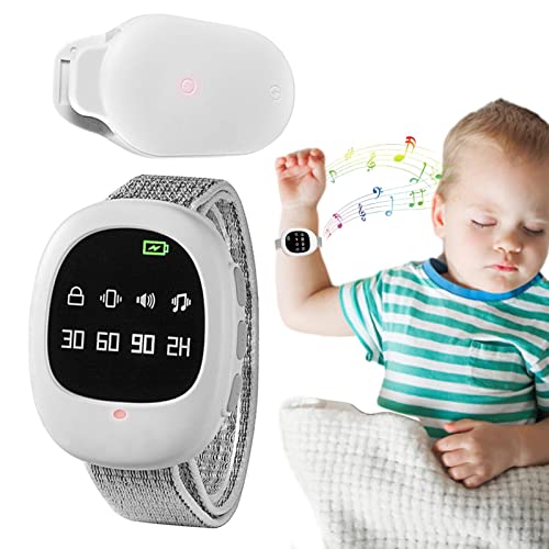Bitong Bettnässer-Alarm für Kinder,Bettnässer-Alarm für Senioren - Batterie-Vibrationsuhr mit Timer zur Erinnerung ans Bettnässen,Empfindlicher Pinkel-Alarm mit Timer für das Töpfchentraining von