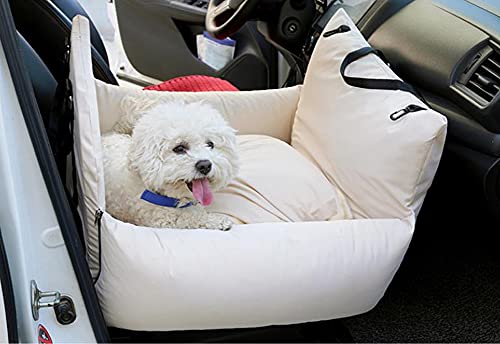 Yuing Hunde-Autositz/Haustierbett, weicher Autositz mit Sicherheitsgurt, für Hunde und Welpen, weicher Autositzbezug für Reisen