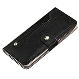 LTLGHY 13pro 15,5 cm (6,1 Zoll) Brieftaschen-Schutzhülle für iPhone 13 Mini/13/13 Pro/13 Pro Max, PU-Leder, magnetisch, mit Kartenschlitz, Ständer, stoßfest, Schwarz