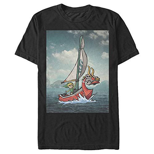 Nintendo Herren Sea Sailor T-Shirt, schwarz, Mittel