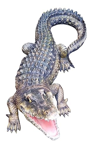 Fachhandel Plus Dekofigur Krokodil Ansgar Gartendeko lebensechte Tierfigur Alligator Reptil