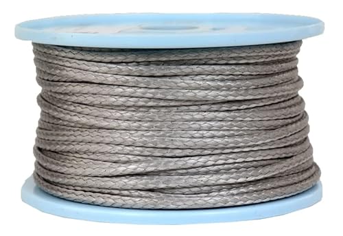 Dyneema Flechtschnur Seil Dyneemaseil Flechtleine aus Dyneema - Durchmesser 4mm - 50 Meter Fb.grau