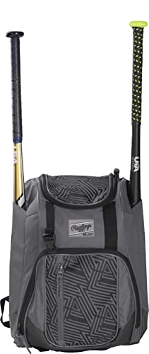 Rawlings | Chaos Backpack Bag Series | Youth | Baseball & Fastpitch Softball | Graphit