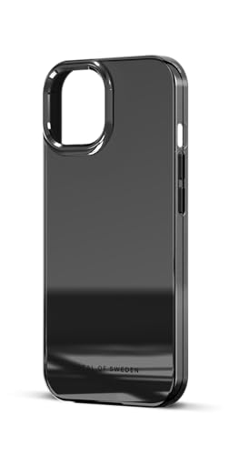 IDEAL OF SWEDEN Durchsichtige Handyhülle mit erhöhten Kanten und Nicht vergilbenden Materialien, fallgetesteter Schutz mit Spiegel Finish, kompatibel mit iPhone 15 (Black Mirror)