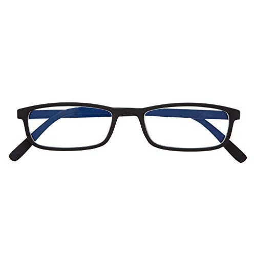 DIDINSKY Lesebrille mit Ultra Clear Vision Special zum Lesen. Korrekturbrillen für Damen und Herren. Gummi-Touch und entspiegelte Kristalle. Graphite + 1.0 - ARKEN BOOK