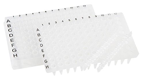 neoLab 7-5201 96well PCR-Platte, Vollrand, Niederprofil, Klar (50-er Pack)