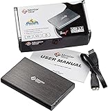 MasterStorb Externe Festplatte, USB 3.0, superschnell, 6,35 cm (2,5 Zoll), SATA-Laptop-Festplatte, tragbar, Rot, Silber, Schwarz, Blau und Pink