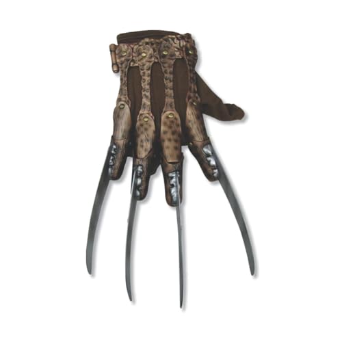 MIMIKRY Deluxe Klingen-Handschuh Braun Freddy Krueger A Nightmare on Elmstreet Horror Grusel-Film Halloween Mörder Killer