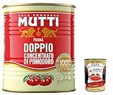 6x Mutti Doppio Concentrato di Pomodoro, Doppeltes Tomatenkonzentrat,100% Italienische Tomate, 880g + Italian Gourmet Polpa di Pomodoro 400g Dose