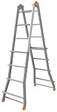 Pratic 4+4 Painted Steel Telescopic Ladder