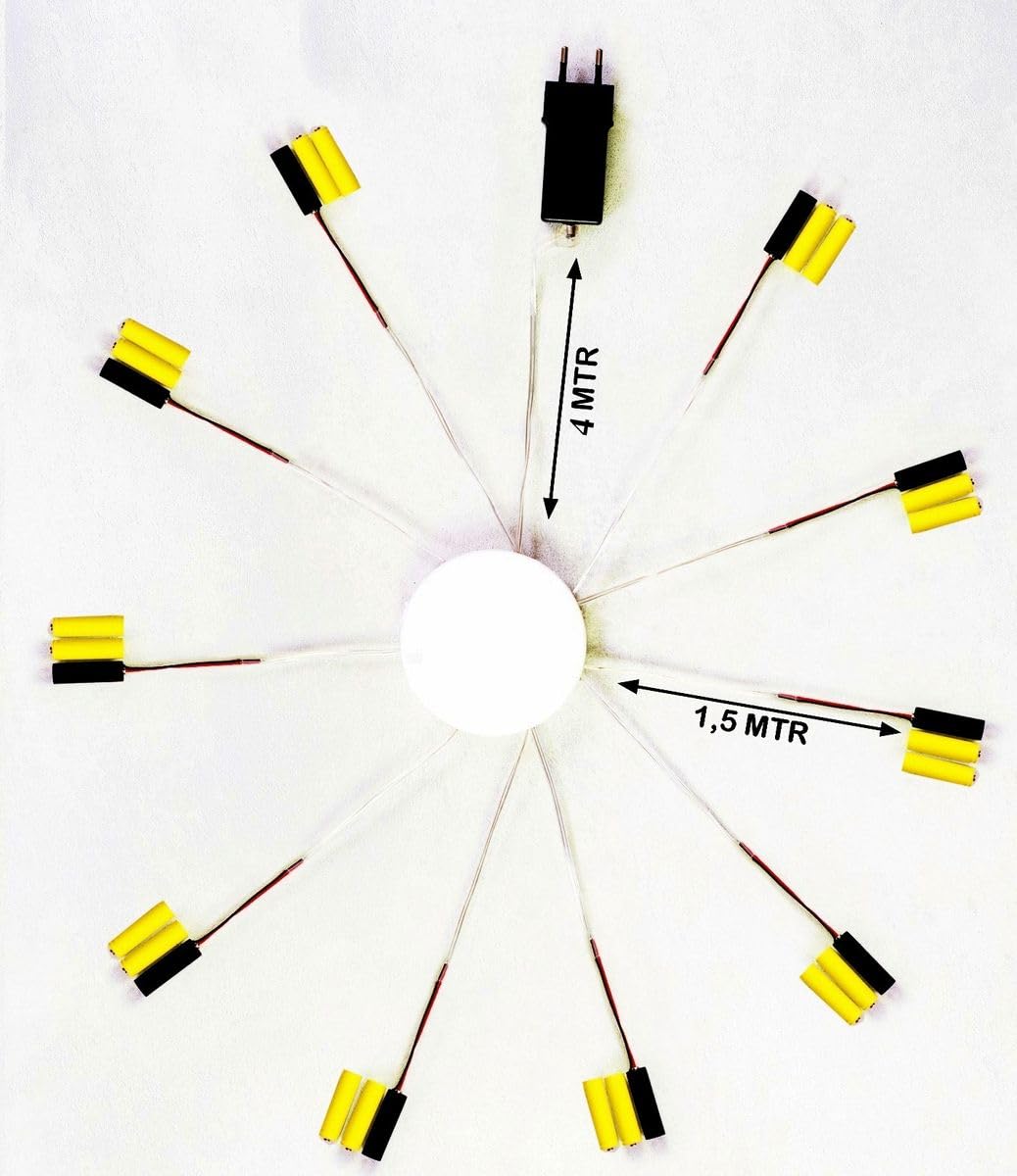 Coen Bakker Batterie Netzteil Adapter 10 x 3 AAA Micro Batterien 4,5V Wandler 1,5m Kabel Netzteil