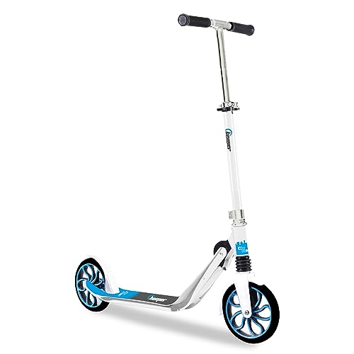 Beeper - Scooter für Jugendliche & Erwachsene, 8 Zoll Räder, Vorderradaufhängung, City Scoot mit oder ohne Vorderbremse – mit Vorderbremse, Farbe – Weiß