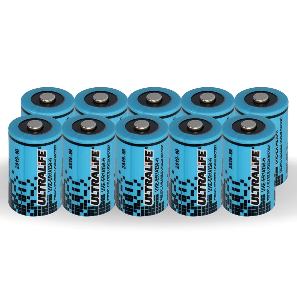 10x Ultralife Lithium 3,6V Batterie LS 14250-1/2 AA - ER14250 Li-SOCl2 LS14250 AKKUman Set (10er)