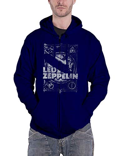Led Zeppelin Shook Me Kapuzenjacke Navy M